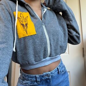 Gray Zip-Up Hoodie ASU